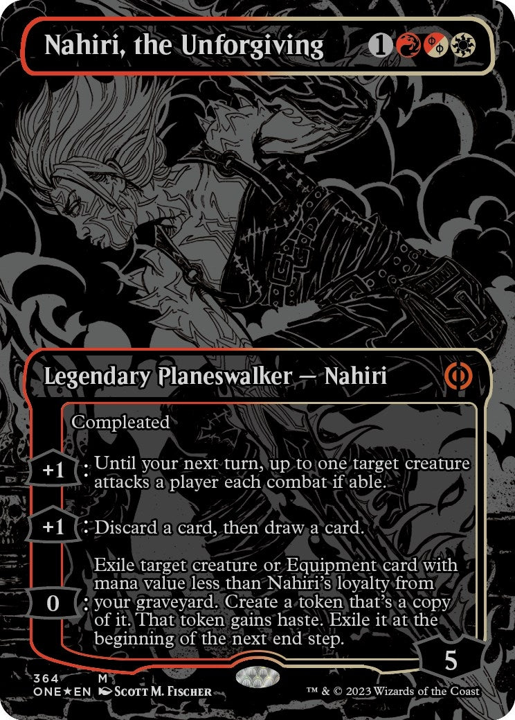 Image for Nahiri, the Unforgiving (Oil Slick Raised Foil) (364) (Phyrexia: All Will Be One) - Magic: The Gathering