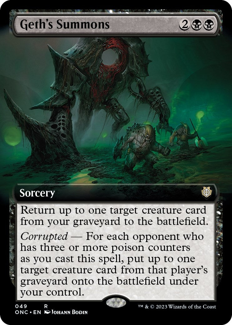Image for Geth's Summons (Extended Art) (49) (Phyrexia: All Will Be One) - Magic: The Gathering