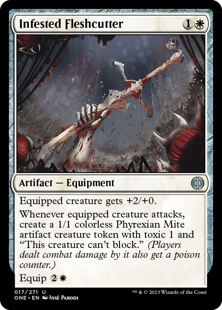 Image for Infested Fleshcutter (17) (Phyrexia: All Will Be One) - Magic: The Gathering