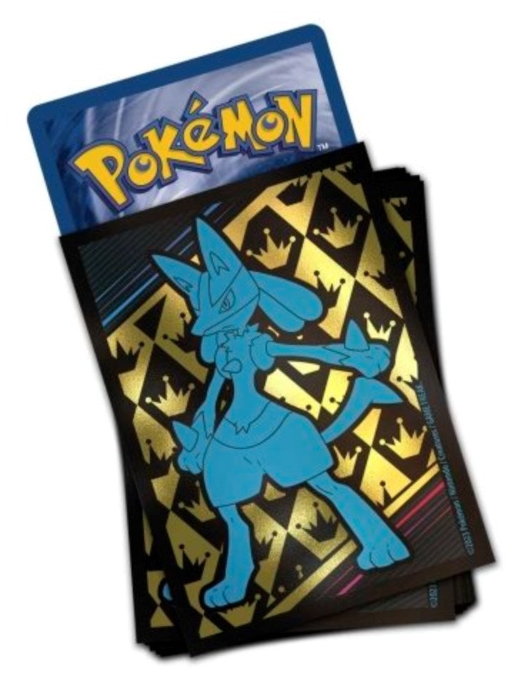 Image for Pokemon TCG: Crown Zenith Pokemon Center Elite Trainer Box Card Sleeves - Lucario (65-Pack) - Card Sleeves