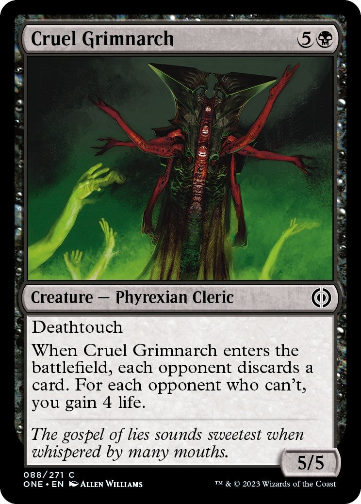 Image for Cruel Grimnarch (88) (Phyrexia: All Will Be One) - Magic: The Gathering
