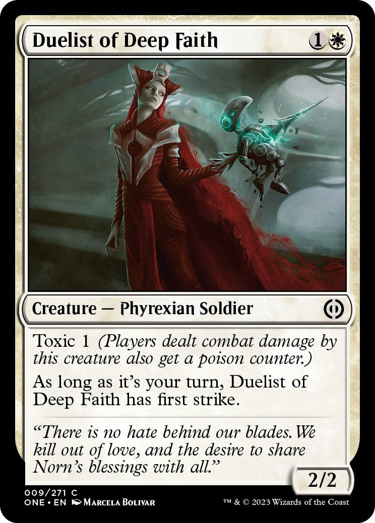 Image for Duelist of Deep Faith (9) (Phyrexia: All Will Be One) - Magic: The Gathering