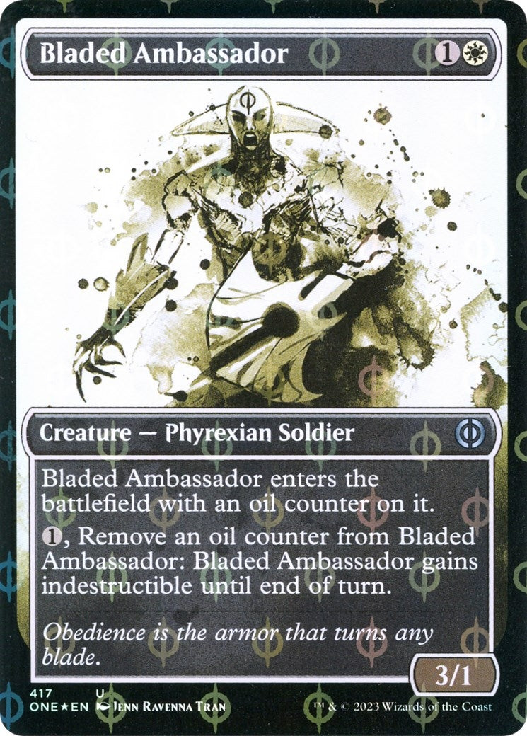 Image for Bladed Ambassador (Showcase) (Step-and-Compleat Foil) (417) (Phyrexia: All Will Be One) - Magic: The Gathering