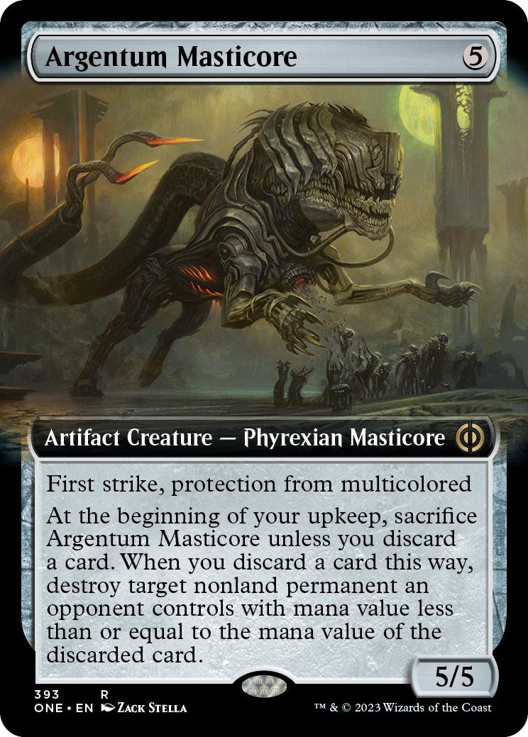 Image for Argentum Masticore (Extended Art) (393) (Phyrexia: All Will Be One) - Magic: The Gathering