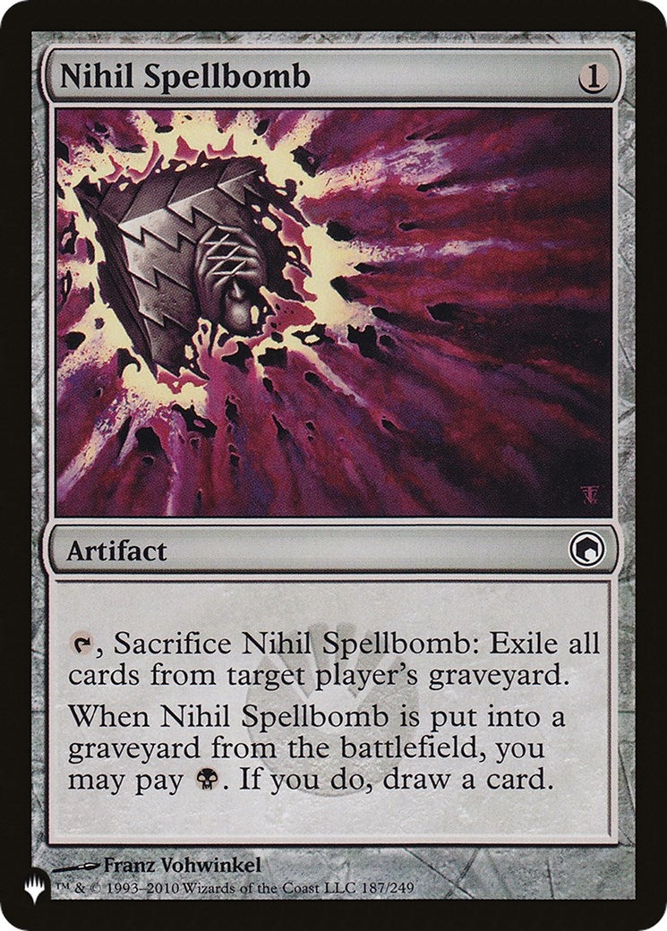 Image for Nihil Spellbomb (187/249) (The List Reprints) - Magic: The Gathering