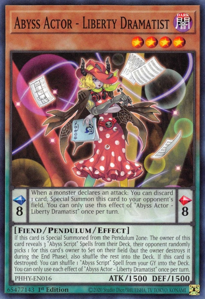 Image for Abyss Actor - Liberty Dramatist (PHHY-EN016) (PHHY) - YuGiOh