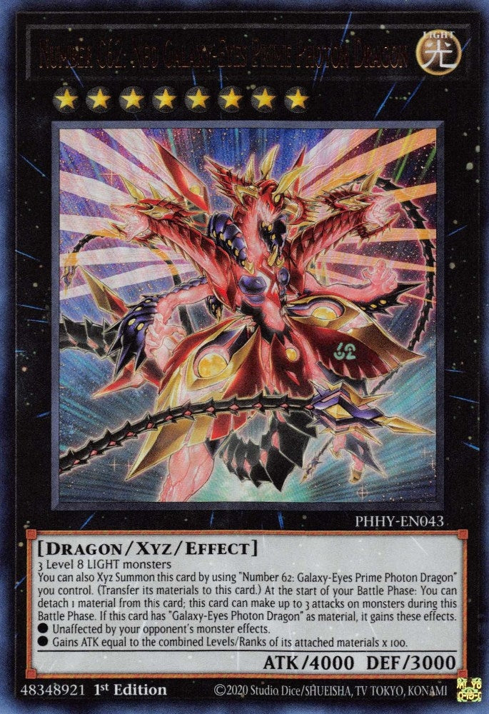 Image for Number C62: Neo Galaxy-Eyes Prime Photon Dragon (PHHY-EN043) (PHHY) - YuGiOh