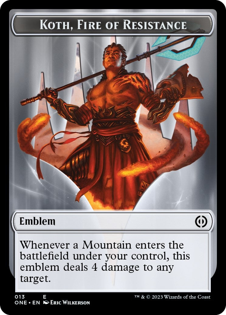 Image for Emblem - Koth, Fire of Resistance (13) (Phyrexia: All Will Be One) - Magic: The Gathering