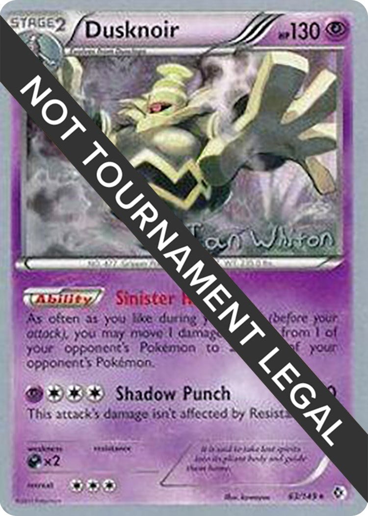 Image for Dusknoir - 2013 (Ian Whiton) (63/149) (WCD) - Pokemon