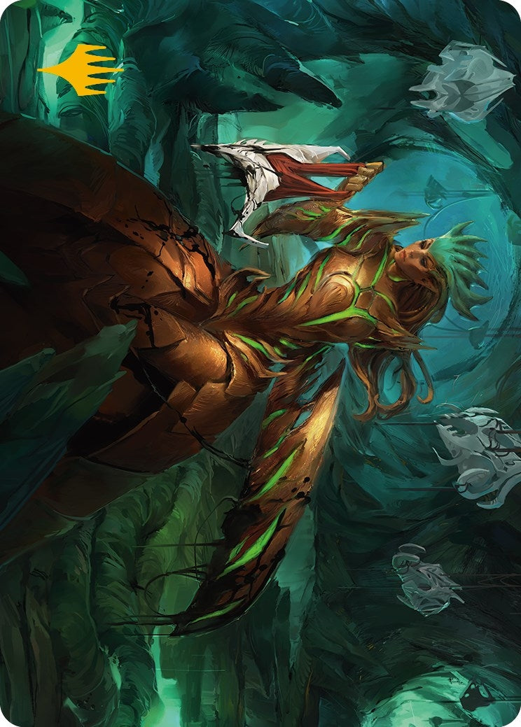 Image for Glissa Sunslayer Art Card (Gold-Stamped Signature) (47) (Phyrexia: All Will Be One) - Magic: The Gathering