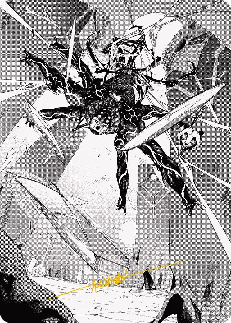 Image for Kaito, Dancing Shadow Art Card (78/81) (Gold-Stamped Signature) (78) (Phyrexia: All Will Be One) - Magic: The Gathering