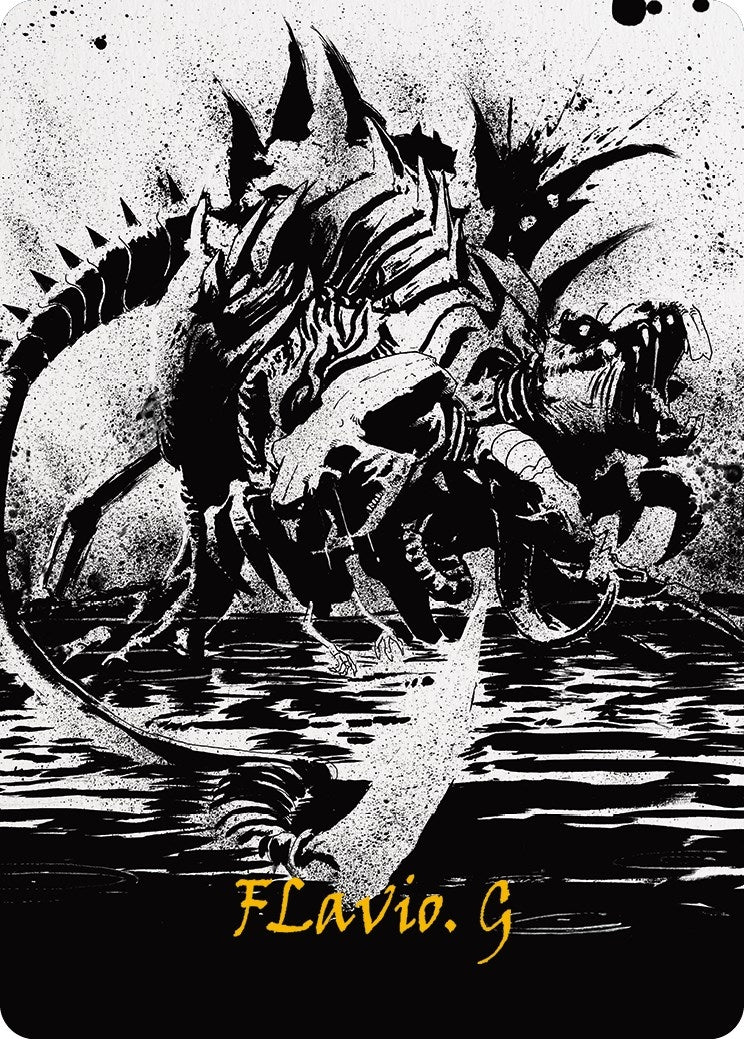 Image for Karumonix, the Rat King Art Card (Gold-Stamped Signature) (70) (Phyrexia: All Will Be One) - Magic: The Gathering
