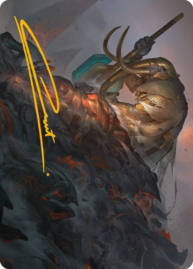 Image for Against All Odds Art Card (Gold-Stamped Signature) (1) (Phyrexia: All Will Be One) - Magic: The Gathering