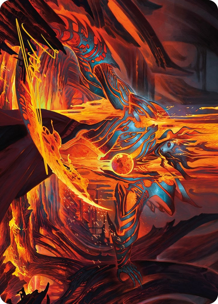 Image for Free From Flesh Art Card (Gold-Stamped Signature) (27) (Phyrexia: All Will Be One) - Magic: The Gathering