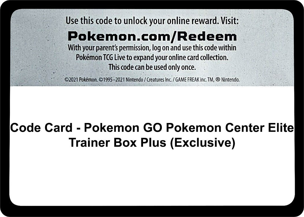 Image for Code Card - Pokemon GO Pokemon Center Elite Trainer Box Plus (Exclusive) (PGO) - Pokemon
