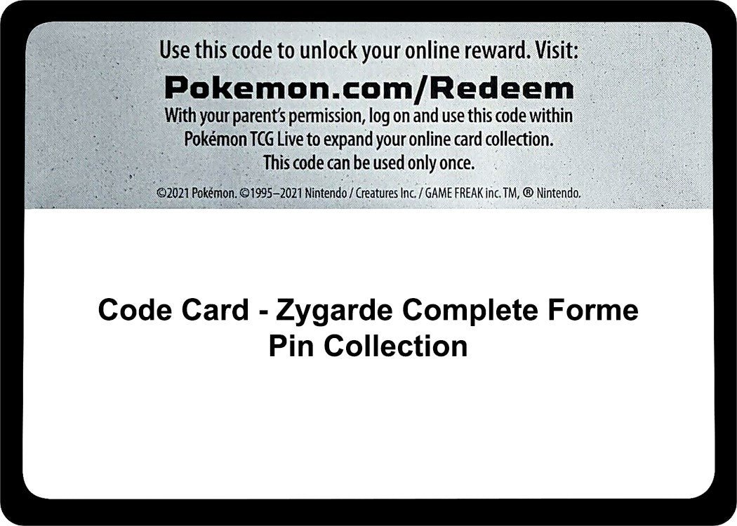 Image for Code Card - Zygarde Complete Forme Pin Collection (SM01) - Pokemon