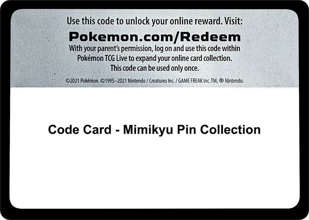 Image for Code Card - Mimikyu Pin Collection (SM01) - Pokemon