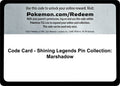 Image for Code Card - Shining Legends Pin Collection: Marshadow (SHL) - Pokemon