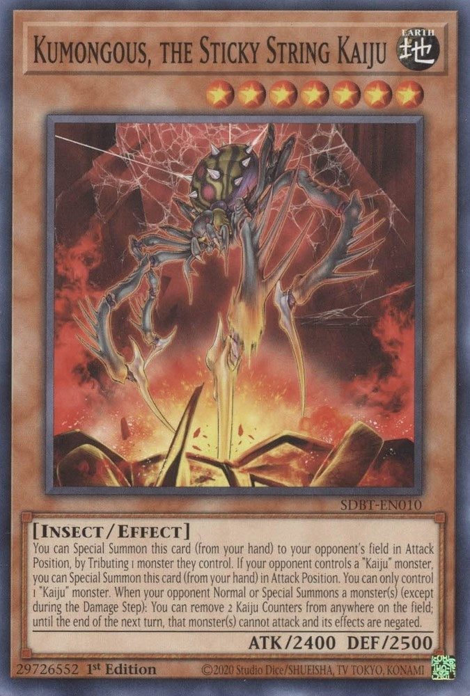 Image for Kumongous, the Sticky String Kaiju (SDBT-EN010) (SDBT) - YuGiOh
