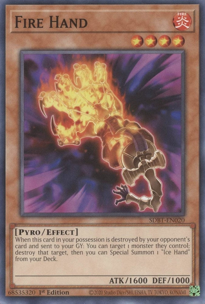 Image for Fire Hand (SDBT-EN020) (SDBT) - YuGiOh
