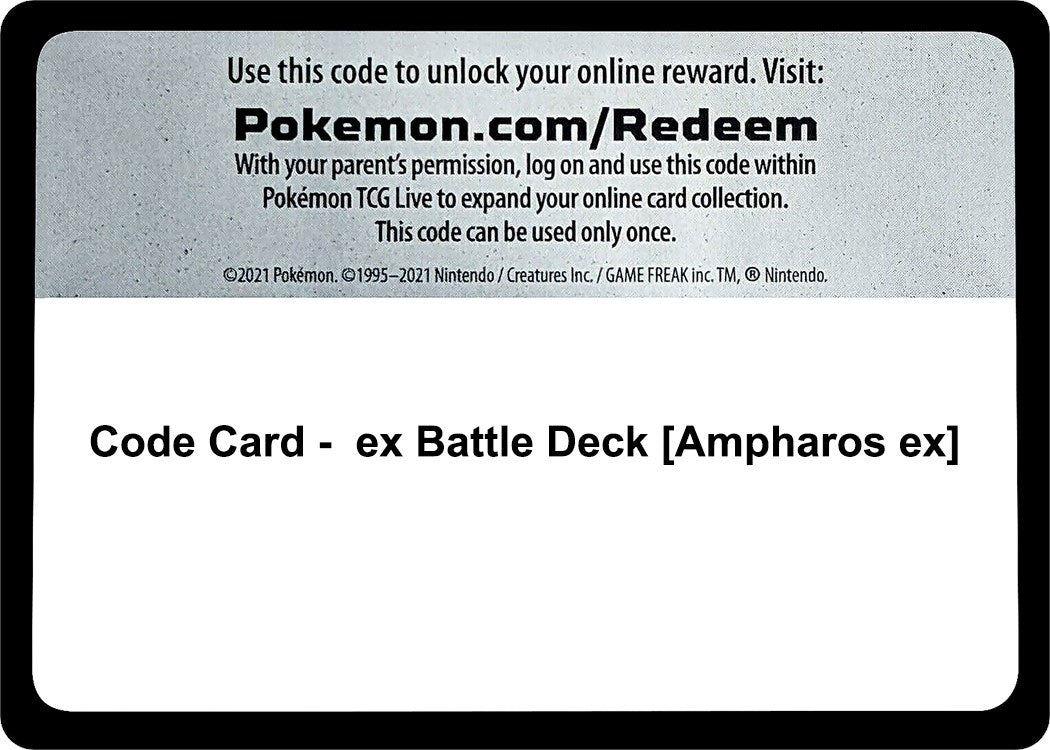 Image for Code Card - ex Battle Deck [Ampharos ex] (MCAP) - Pokemon