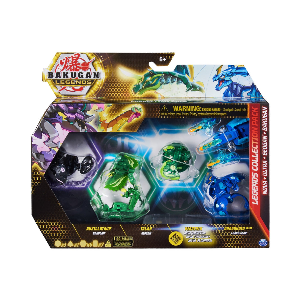 Image for Legends Collection Pack - Auxiliataur, Talan, Pegatrix and Dragonoid Ultra - Bakugan TCG