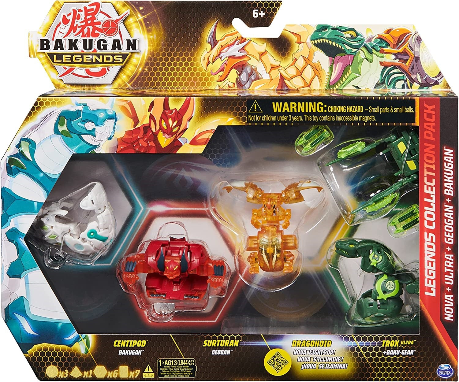 Image for Legends Collection Pack - Centipod, Surturan, Dragonoid and Trox Ultra - Bakugan TCG