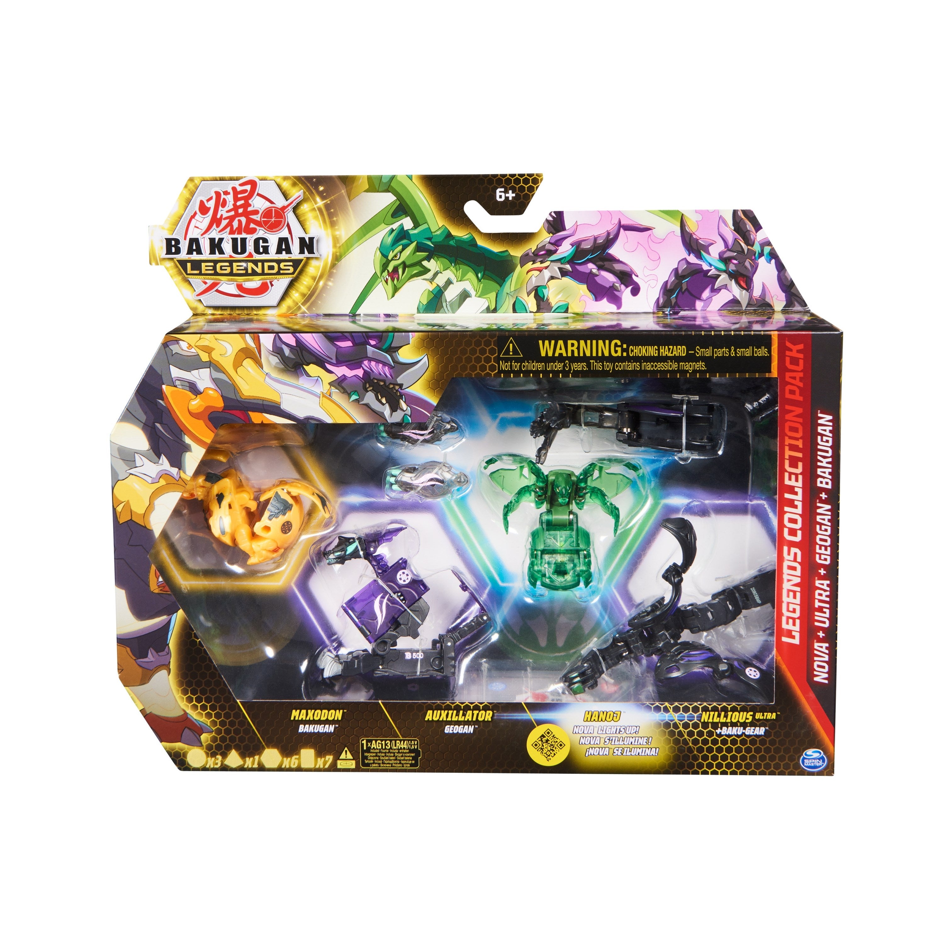 Image for Legends Collection Pack - Maxodon, Auxiliator, Hanoj and Nillius Ultra - Bakugan TCG