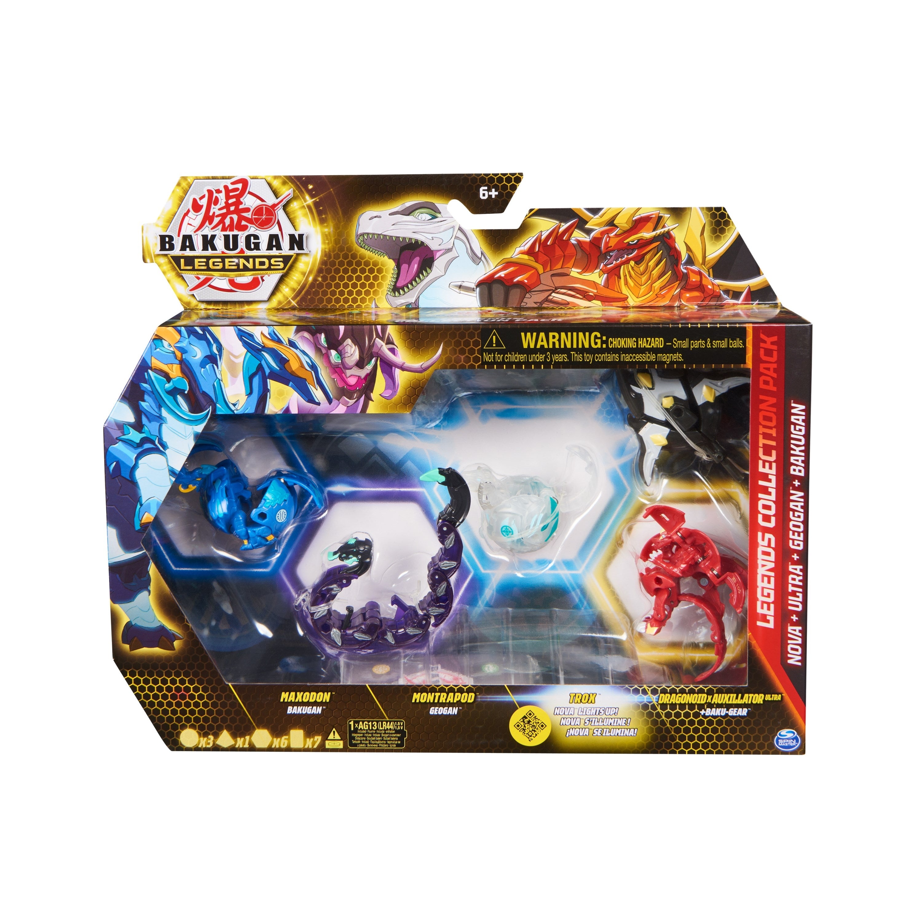 Image for Legends Collection Pack - Maxodon, Montrapod, Trox and Dragonoid x Auxiliator Ultra - Bakugan TCG
