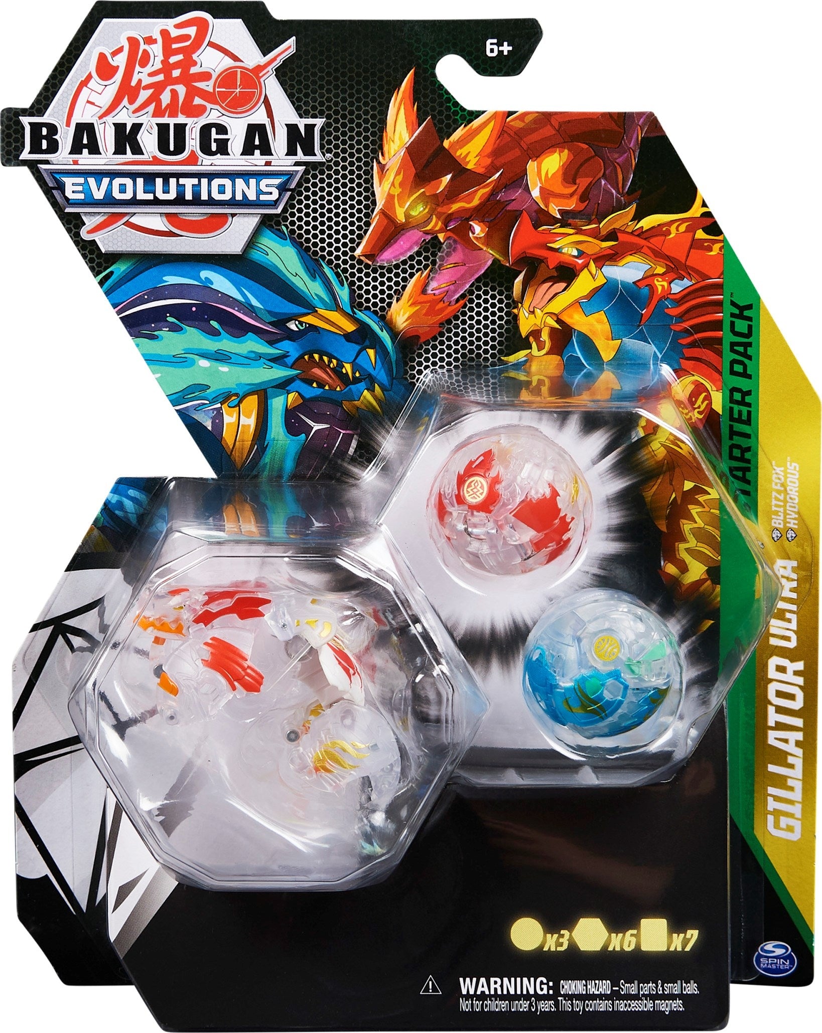 Image for Bakugan Starter 3-Pack - Diamond Pyrus Gillator Ultra - Bakugan TCG