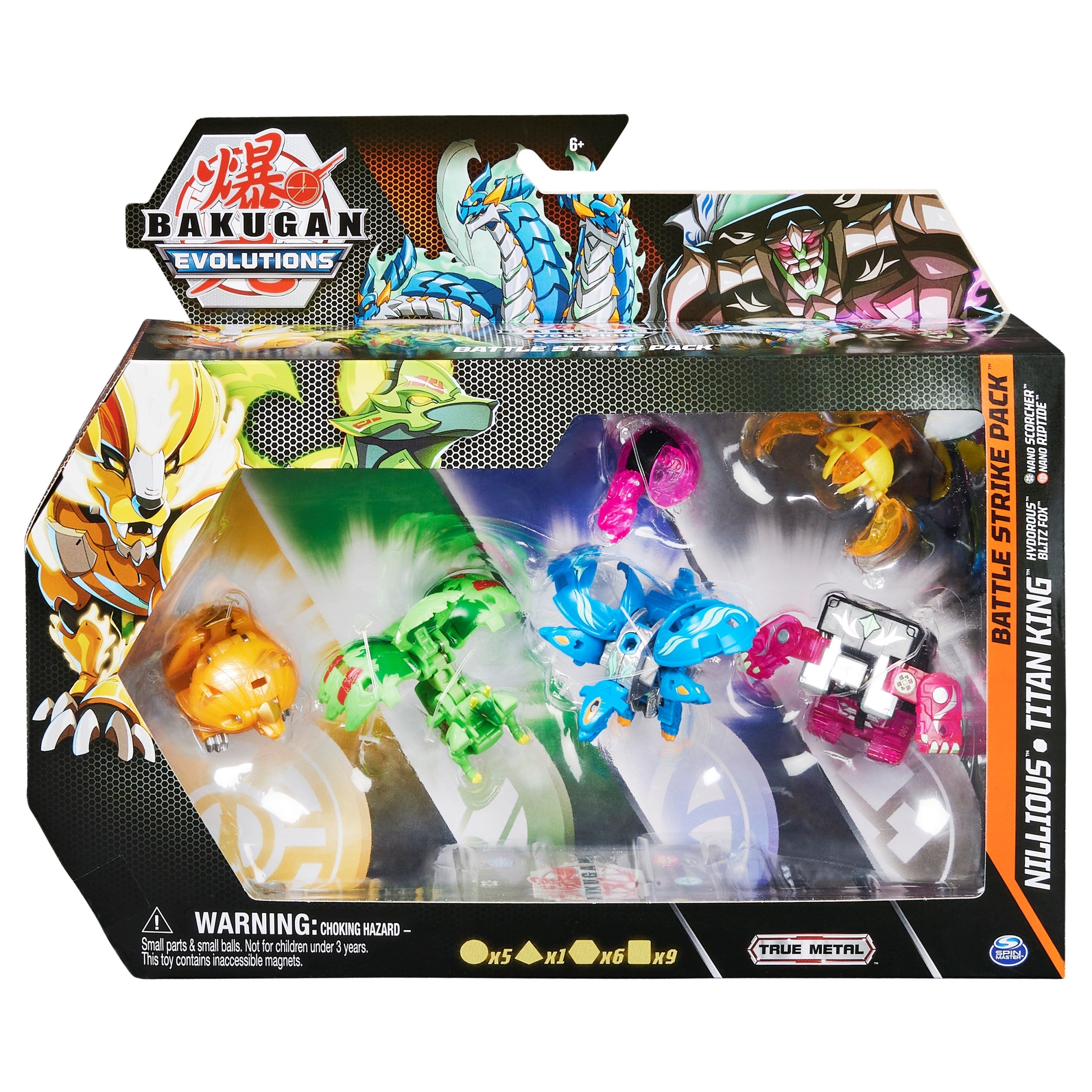 Bakugan Battle Strike Pack - Aquos Platinum Nillious Darkus Titan King