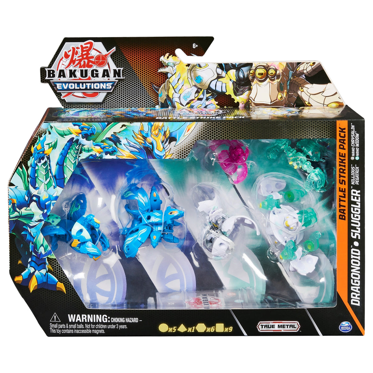 Image for Bakugan Battle Strike Pack - Haos Platinum Dragonoid Haos Sluggler - Bakugan TCG