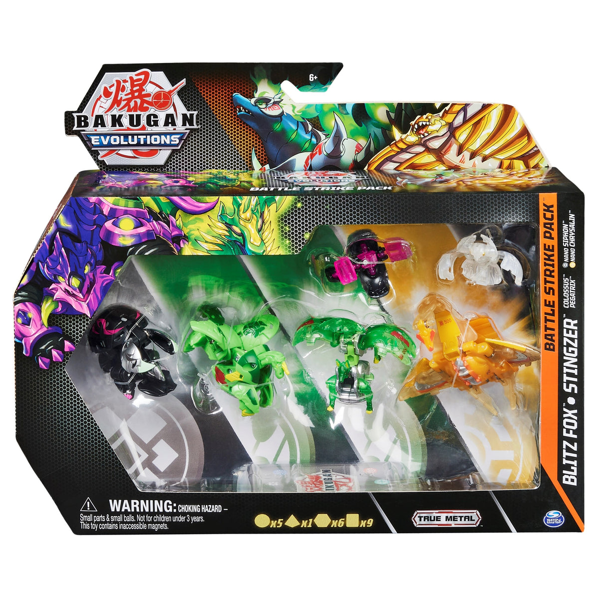 Image for Bakugan Battle Strike Pack - Ventus Platinum Blitz Fox Aurelus Stingzer - Bakugan TCG