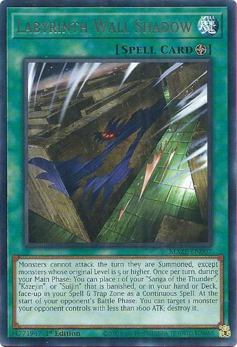 Image for Labyrinth Wall Shadow (MAZE-EN007) (MAZE) - YuGiOh