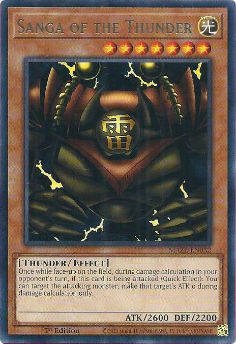 Image for Sanga of the Thunder (MAZE-EN032) (MAZE) - YuGiOh