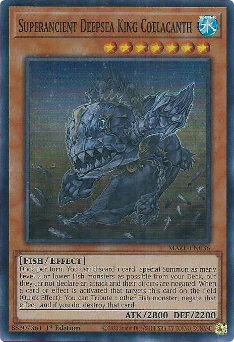 Image for Superancient Deepsea King Coelacanth (MAZE-EN036) (MAZE) - YuGiOh