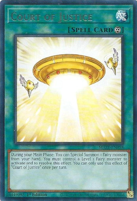 Image for Court of Justice (MAZE-EN058) (MAZE) - YuGiOh