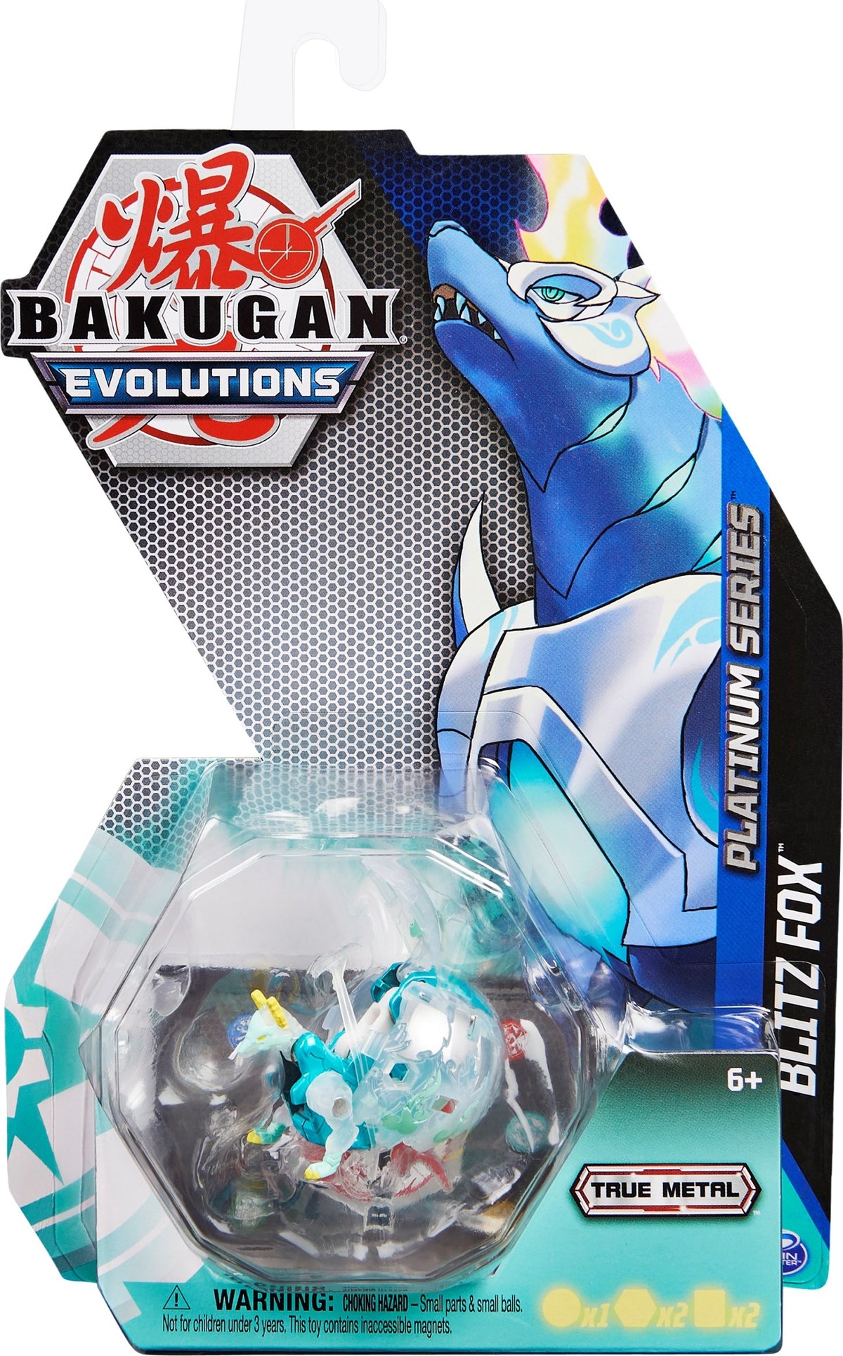 Image for Platinum Series Bakugan Single Pack - Haos Platinum Blitz Fox - Bakugan TCG