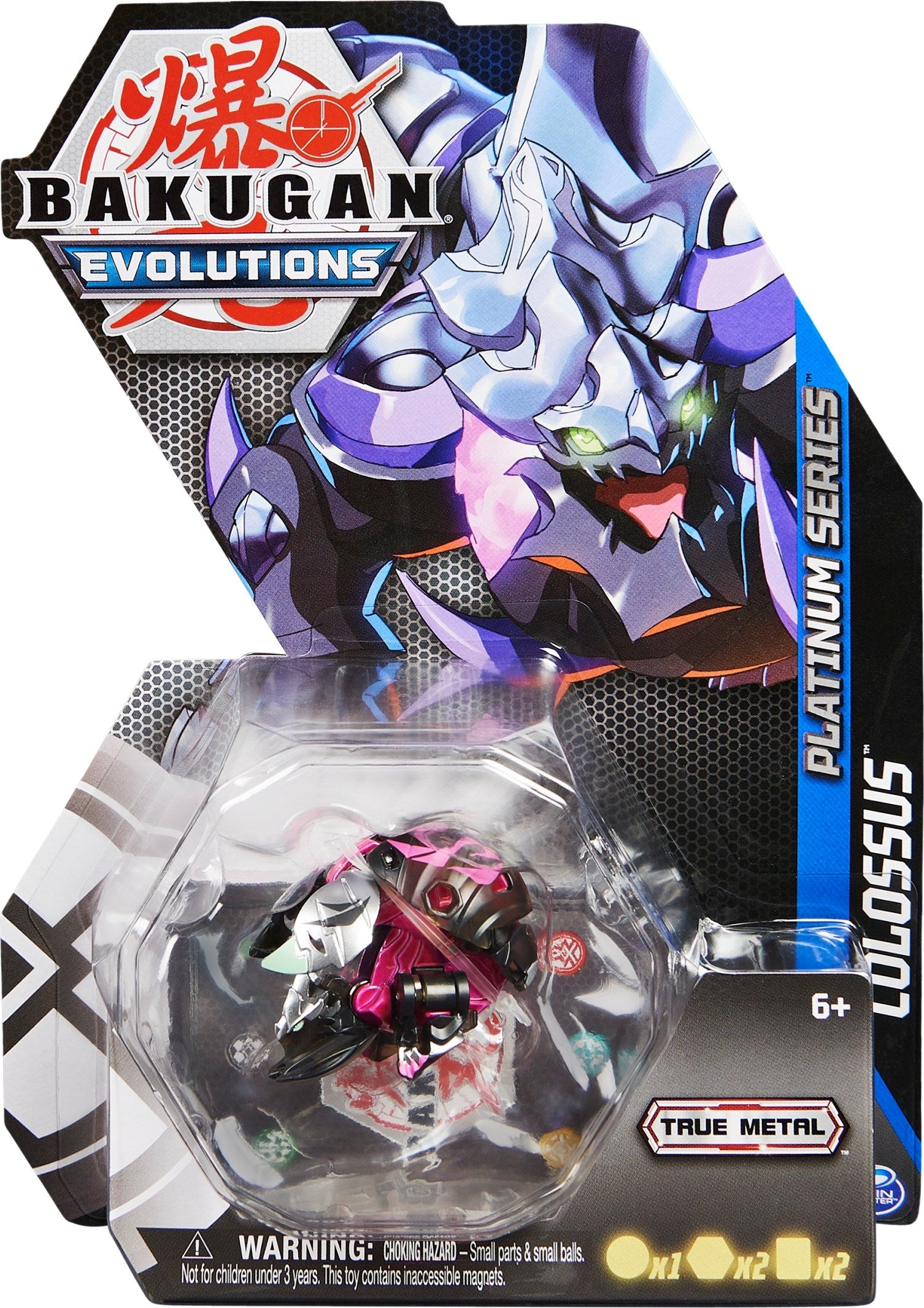 Image for Platinum Series Bakugan Single Pack - Darkus Platinum Colossus - Bakugan TCG