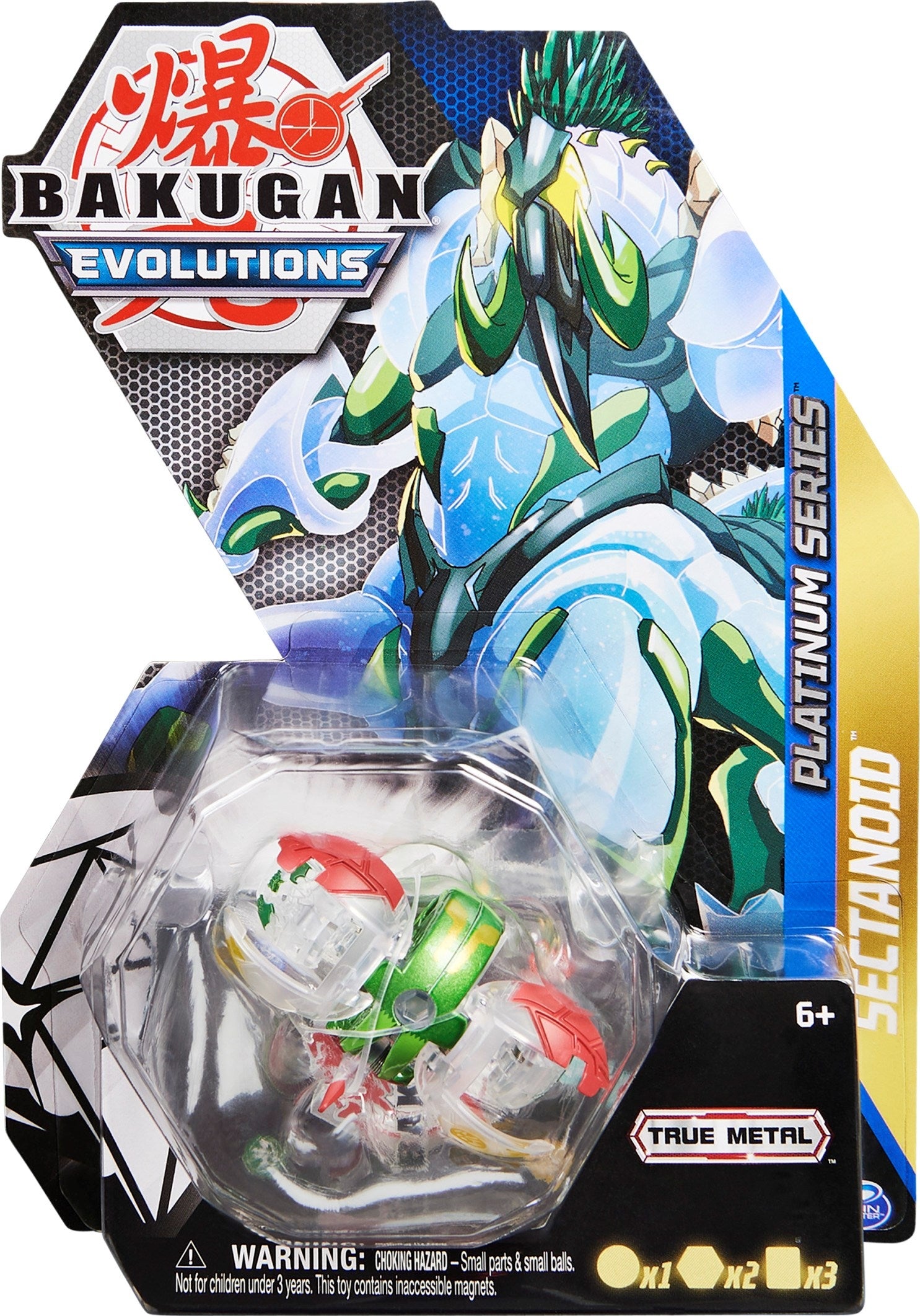 Image for Platinum Series Bakugan Single Pack - Diamond Ventus Platinum Sectanoid - Bakugan TCG