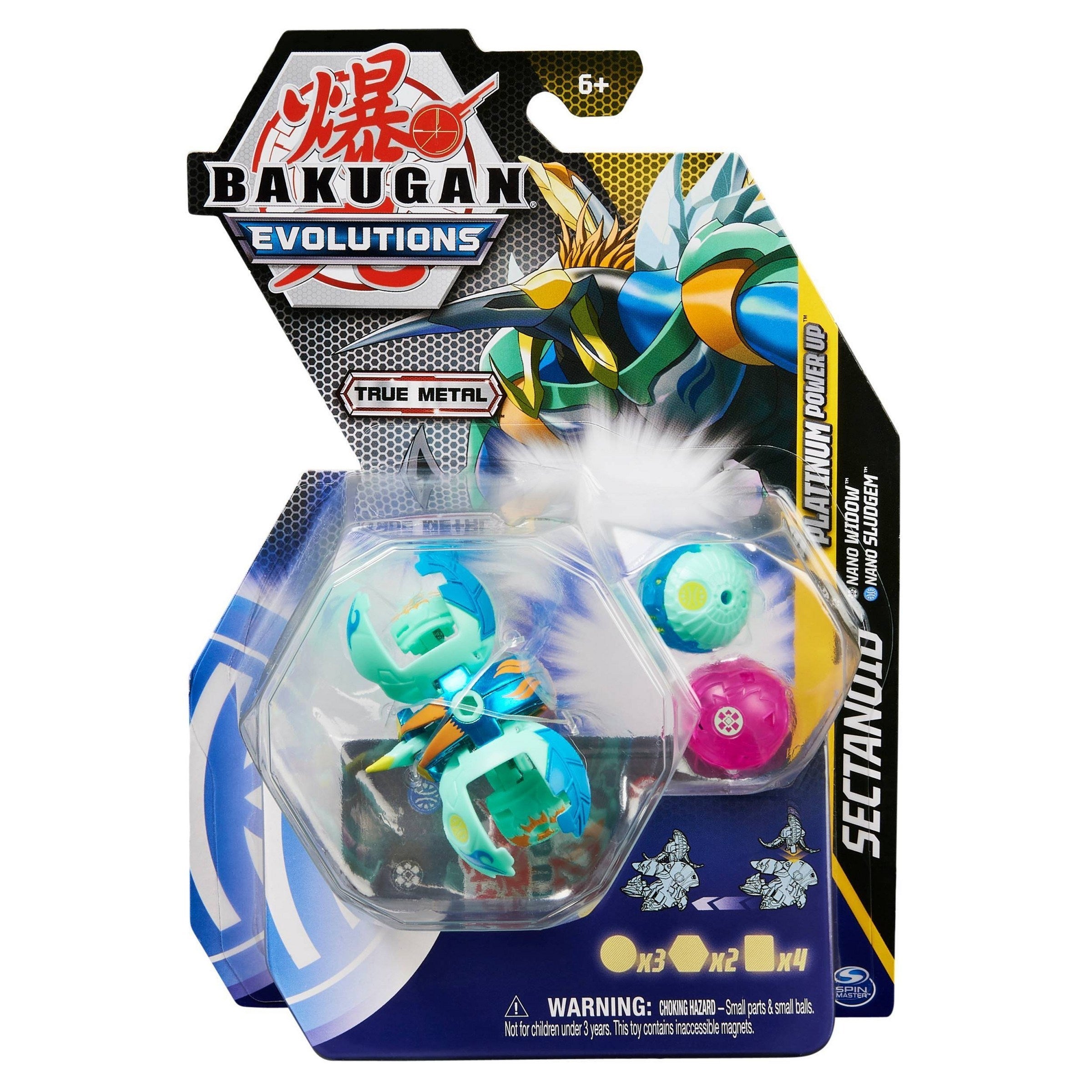 Image for Bakugan Platinum Power Up Pack - Aquos Platinum Power Up Sectanoid - Bakugan TCG