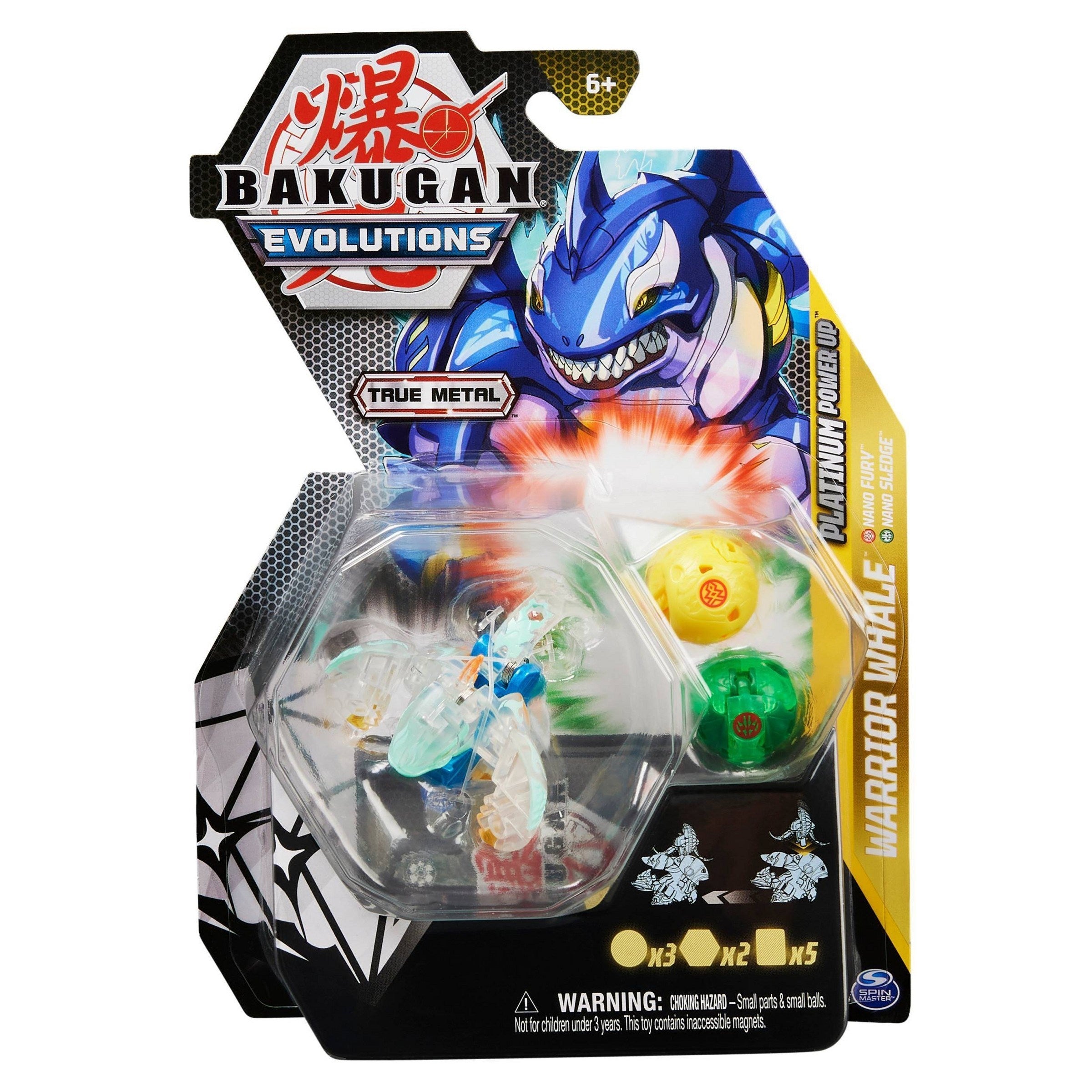 Image for Bakugan Platinum Power Up Pack - Diamond Aquos Platinum Warrior Whale - Bakugan TCG