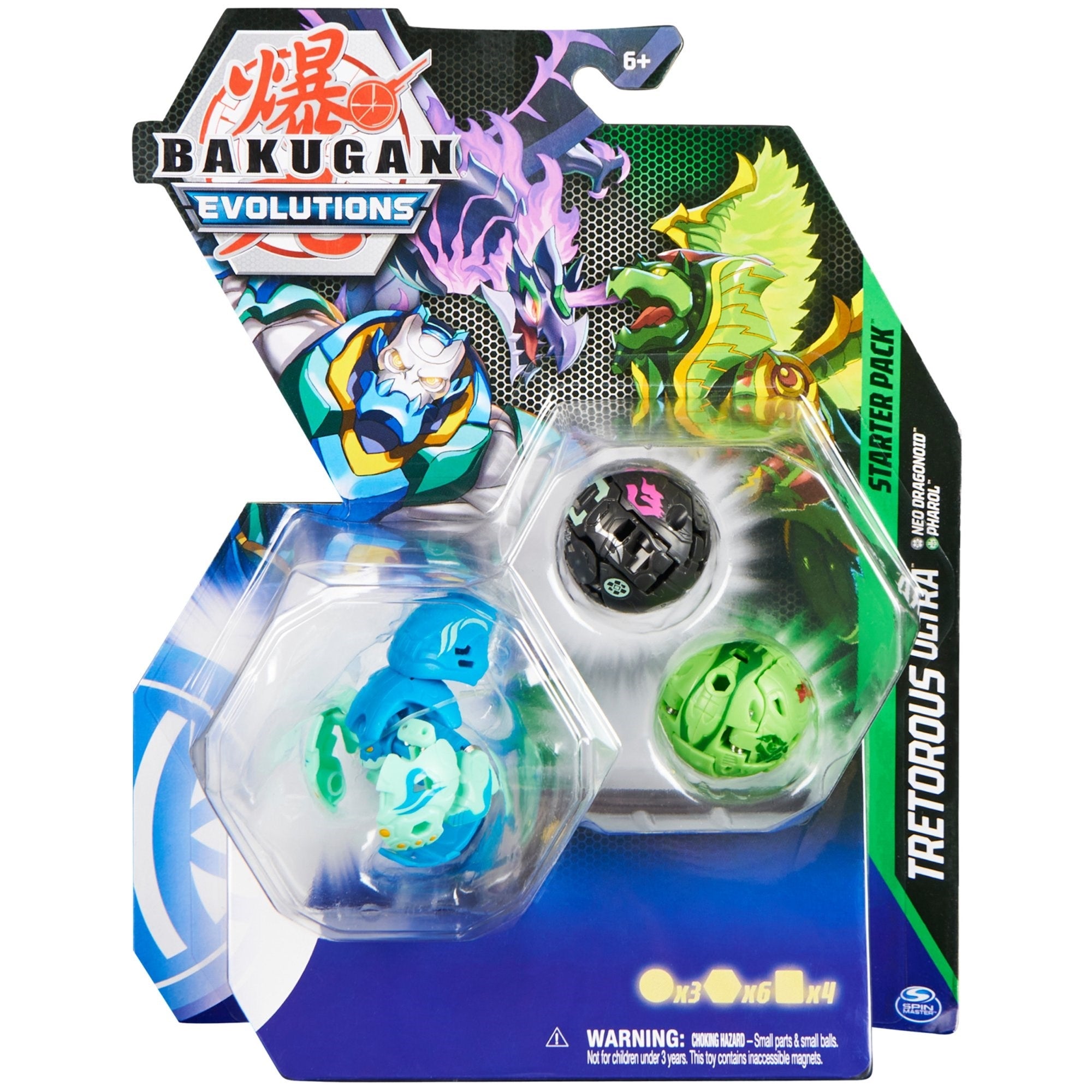 Image for Bakugan Starter 3-Pack - Aquos Tretorous Ultra - Bakugan TCG