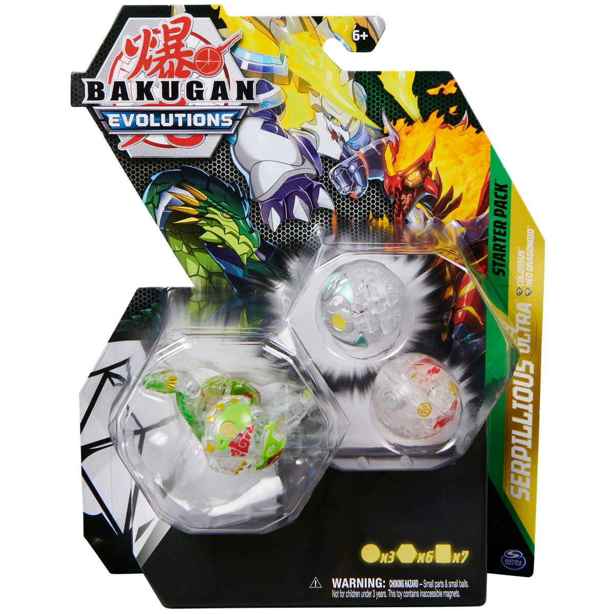 Image for Bakugan Starter 3-Pack - Diamond Ventus Serpillious Ultra - Bakugan TCG