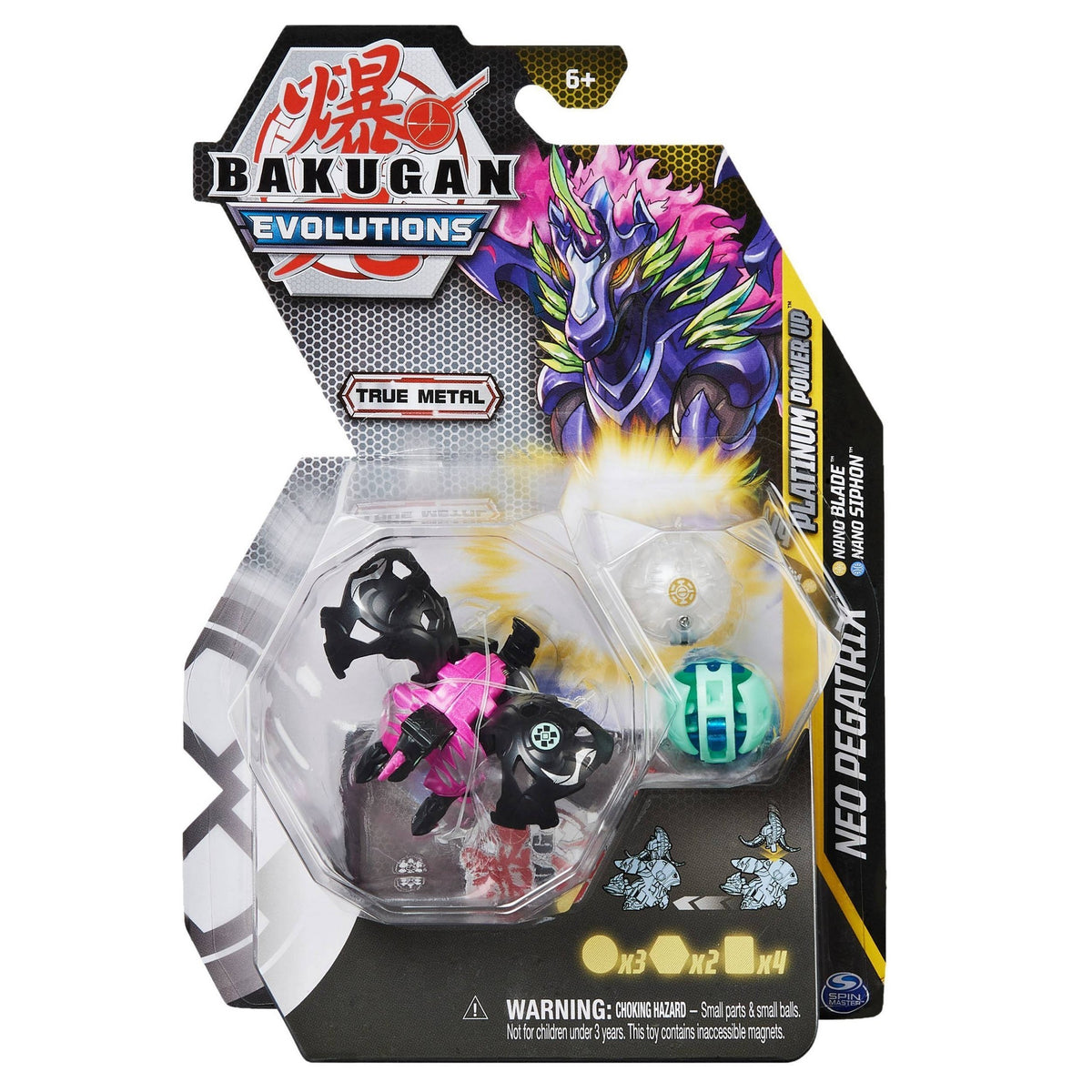 Image for Bakugan Platinum Power Up Pack - Darkus Platinum Power Up Neo Pegatrix - Bakugan TCG