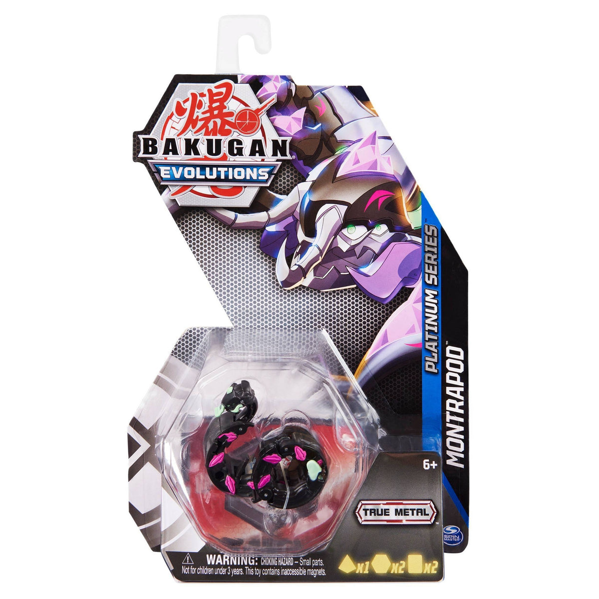 Image for Platinum Series Bakugan Single Pack - Darkus Platinum Montrapod - Bakugan TCG