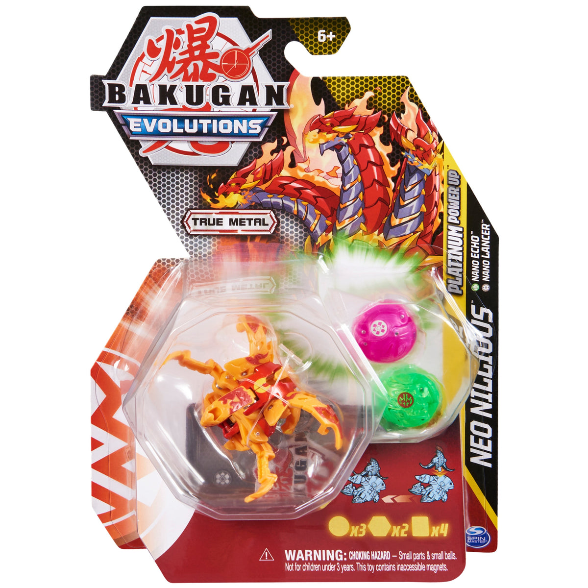 Image for Bakugan Platinum Power Up Pack - Pyrus Platinum Neo Nillious - Bakugan TCG