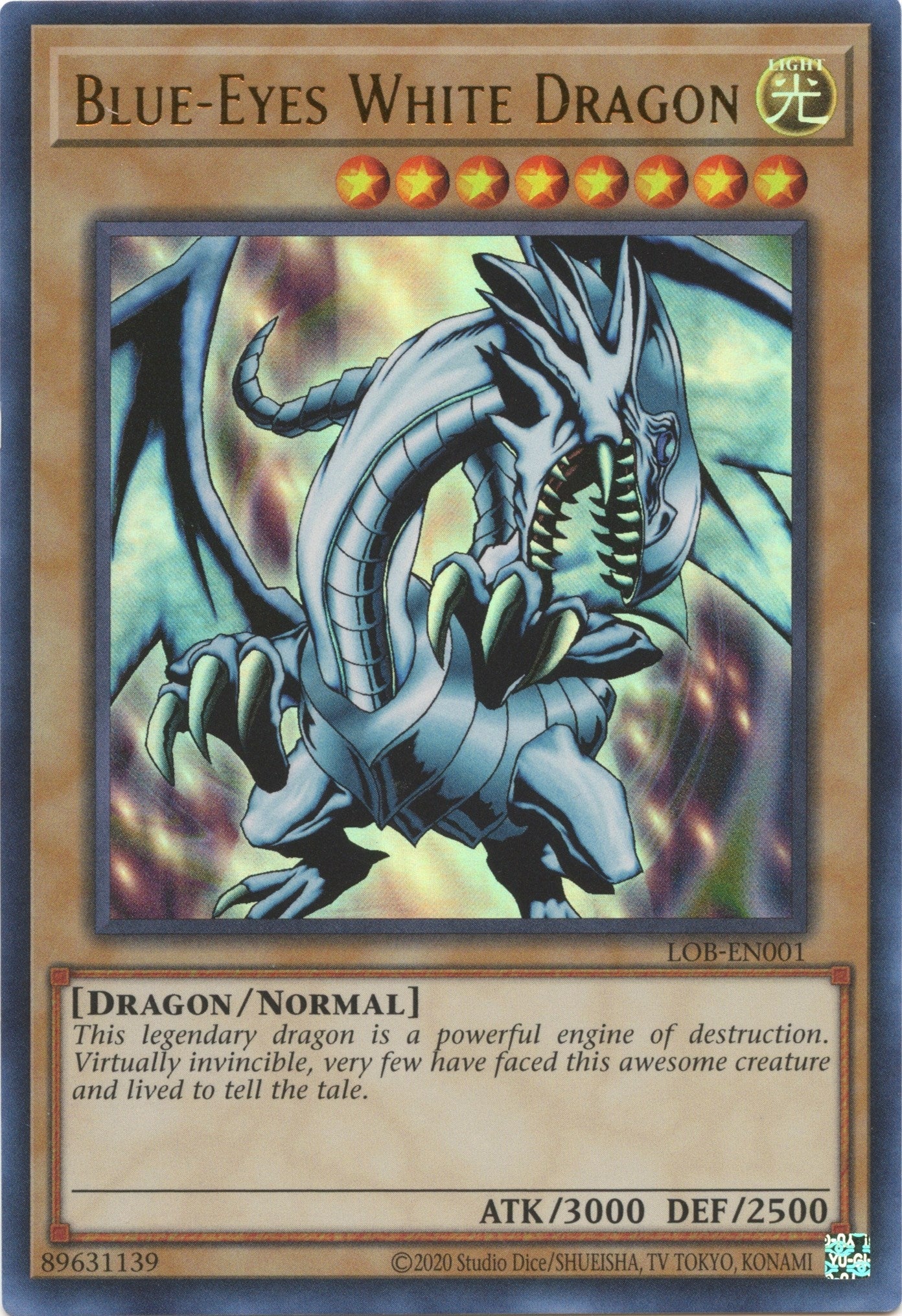 Image for Blue-Eyes White Dragon (LOB-EN001) (Legend of Blue Eyes White Dragon (25th Anniversary Edition)) - YuGiOh