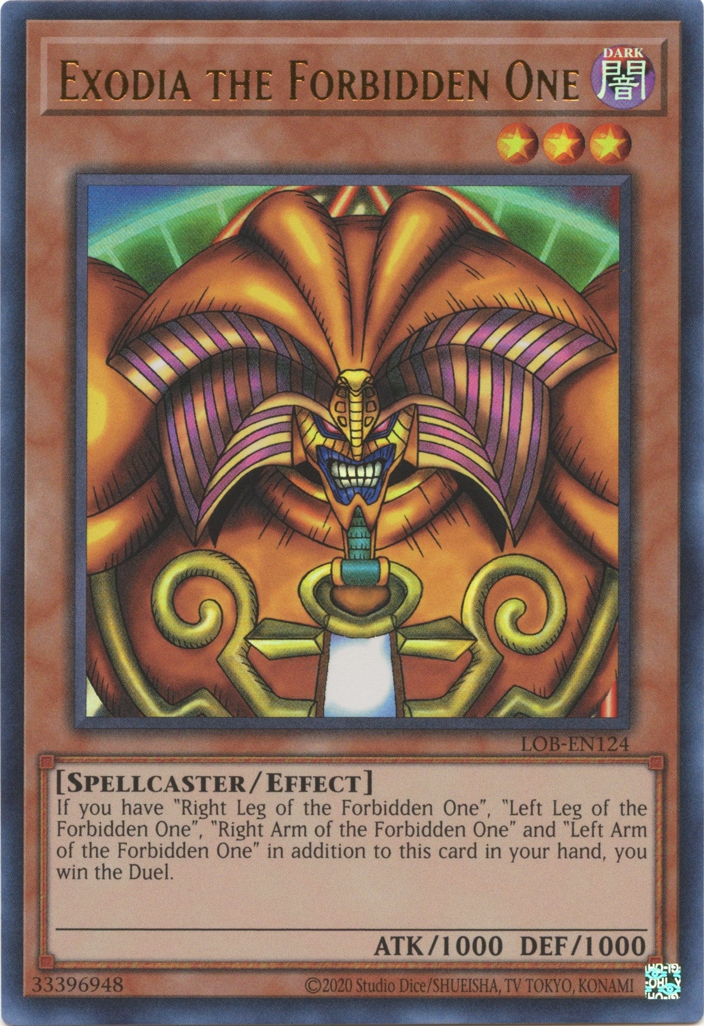 Image for Exodia the Forbidden One (LOB-EN124) (Legend of Blue Eyes White Dragon (25th Anniversary Edition)) - YuGiOh