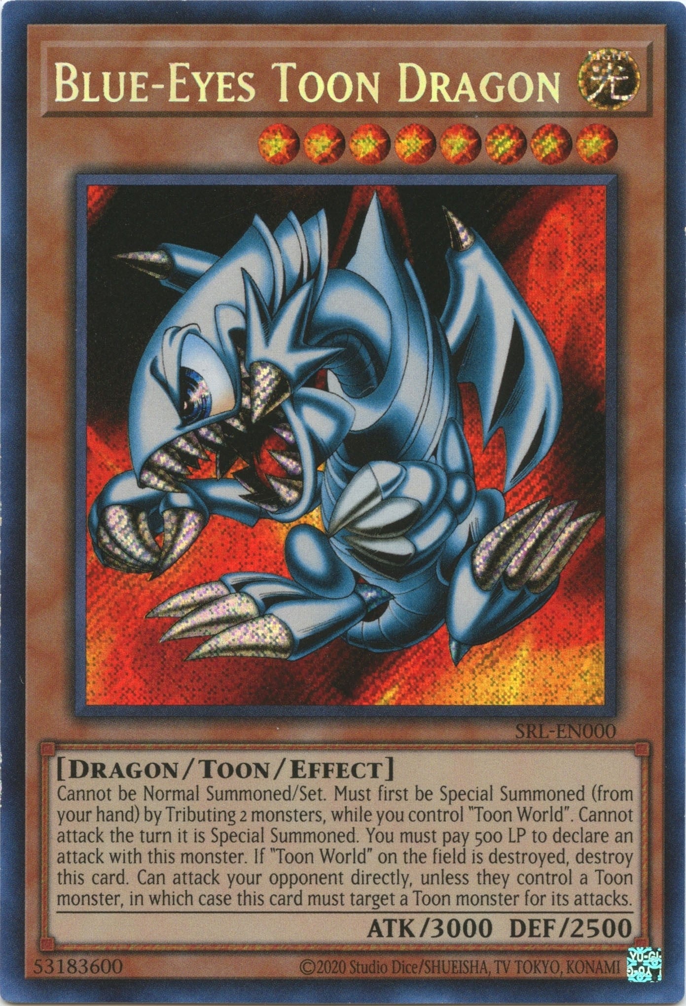Image for Blue-Eyes Toon Dragon (SRL-EN000) (SRL-EN) - YuGiOh